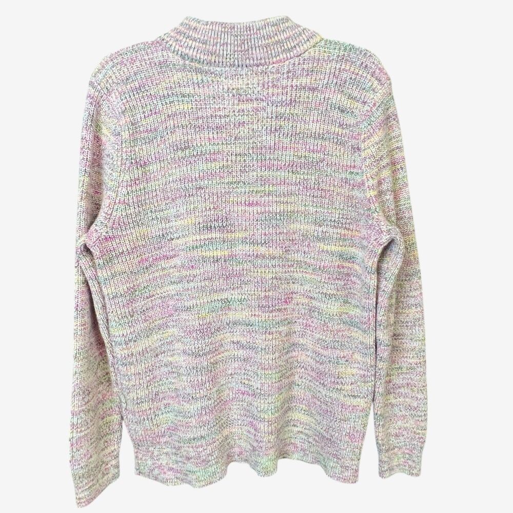 Lands End womens XL Drifter sweater quarter zip cotton pink - Picture 2 of 9